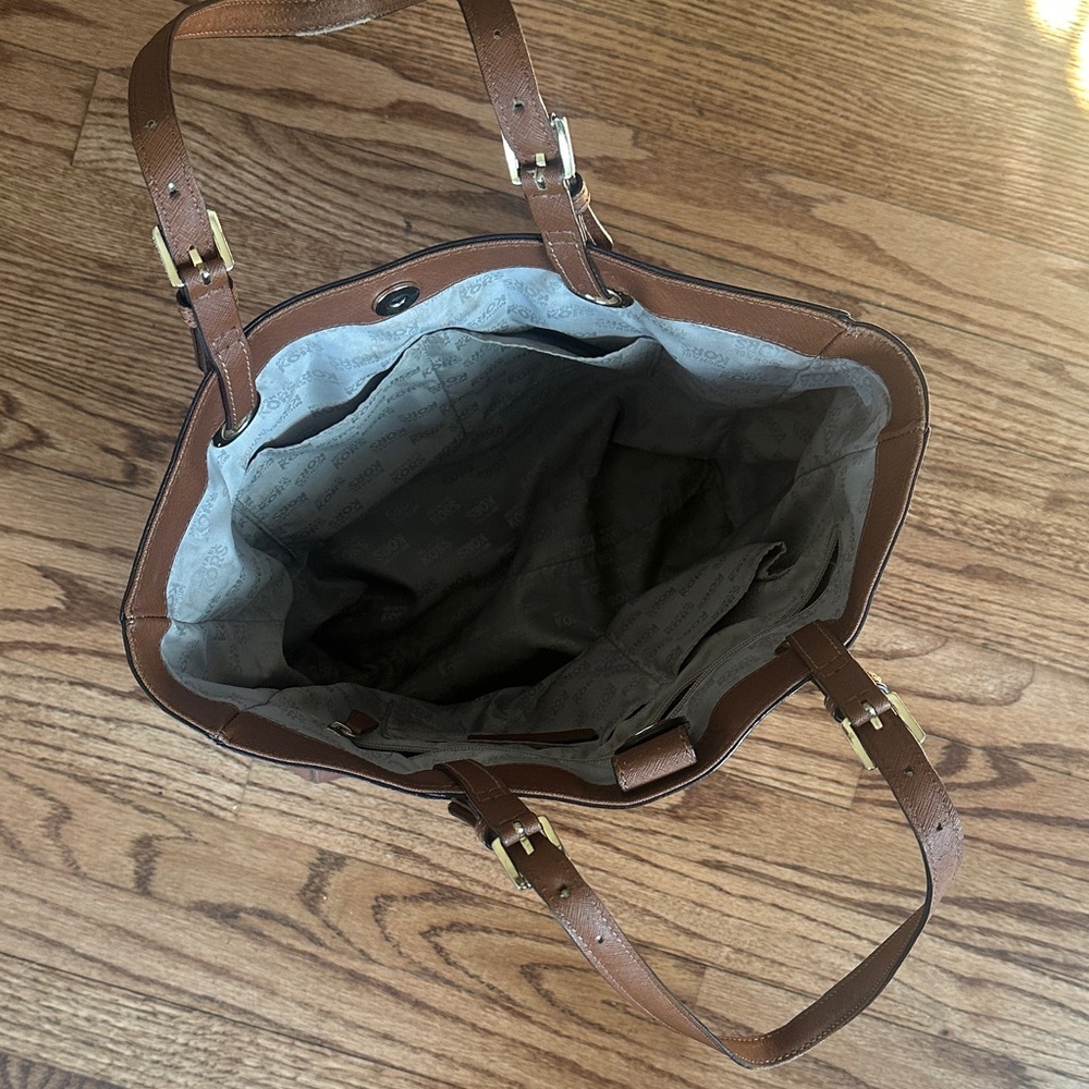 Michael Kors Cognac Leather Tote with Gold Hardware - Picture 10 of 10